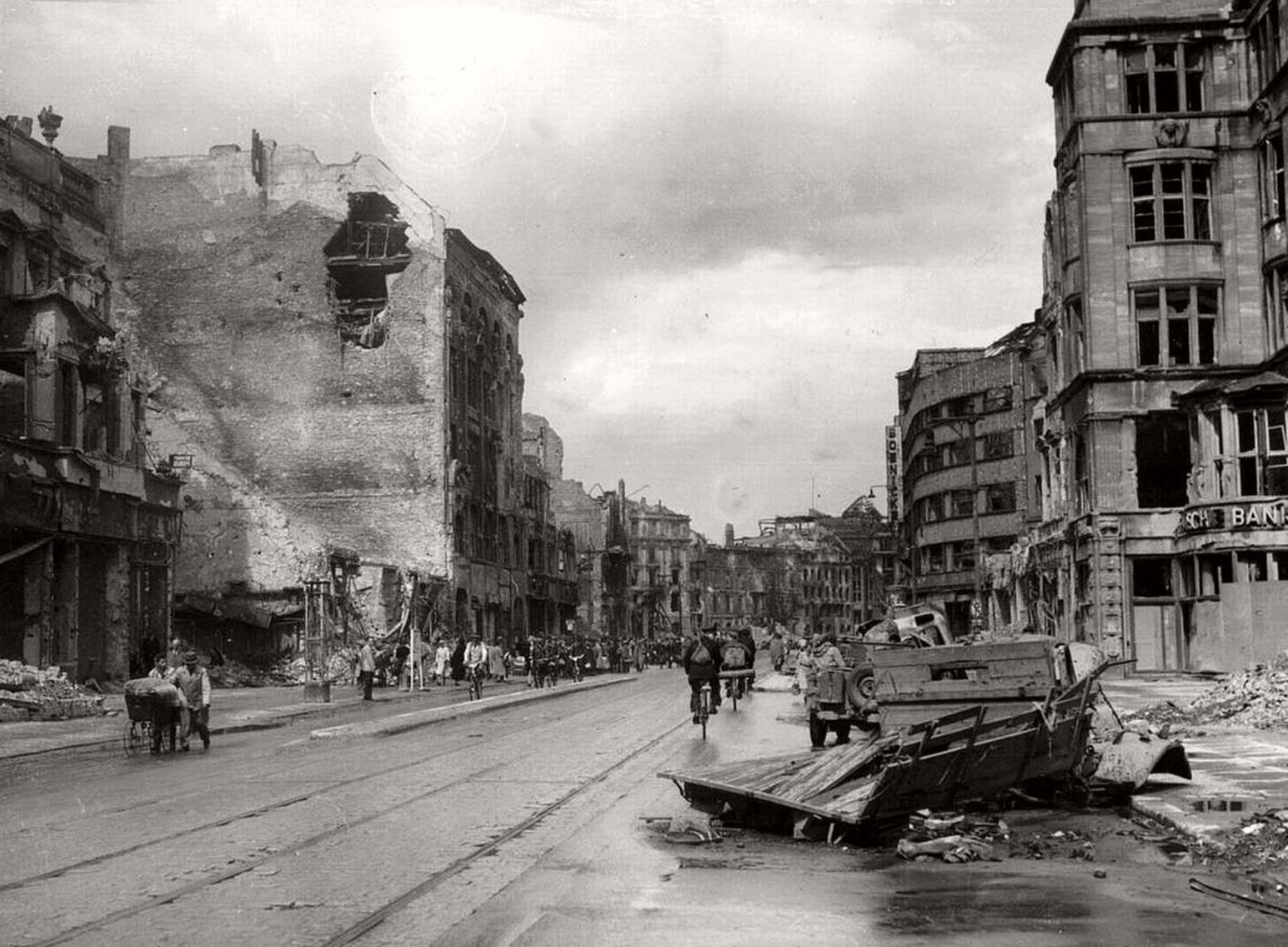 Devastation during the Battle of Berlin. 